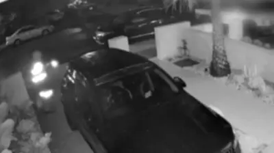 CCTV Shows Man Torching Luxury Mercedes in Sydney