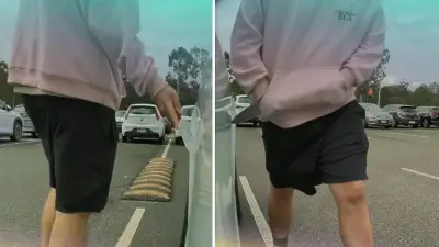 Knife-Wielding Man Slashes Tesla at Brisbane Park-and-Ride, Mother Terrified