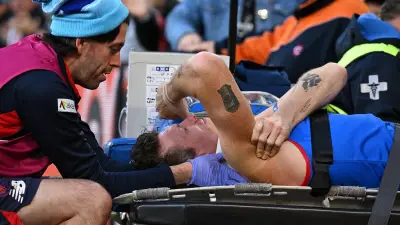 Melbourne staff work in shifts to support Brody Mihocek after neck surgery