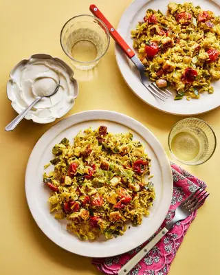 Rukmini Iyer's One-Pot Spiced Paneer Fried Rice Recipe