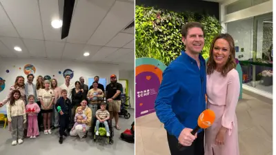 Sunrise Star Sam Mac Meets Brave Kids at Sydney Sick Kids Day