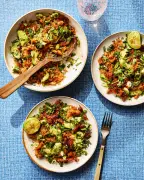 Gochujang crispy rice and avocado salad: a quick and easy recipe