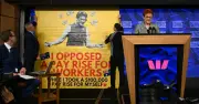 Hanson's National Press Club Speech Interrupted by Pay Rise Protest