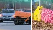 Makeshift Memorial for Girl, 4, Killed in Perth Crash