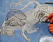 Mockery in Milan over bull mosaic's restoration 'castration'