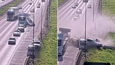 Concrete Slabs Crash on Adelaide Motorway, Three Injured