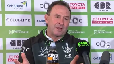 Raiders coach Ricky Stuart defends Ethan Sanders after career-best game