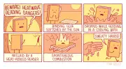 Tom Gauld Cartoon on Heatwave Reading Dangers